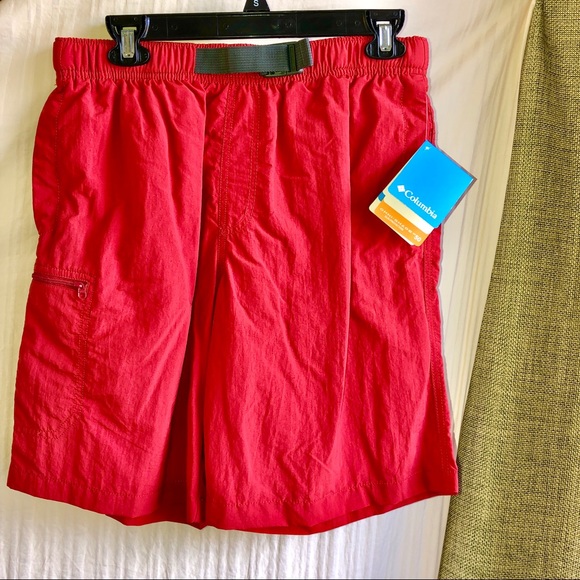 🆕 Columbia Swim Running Shorts Small Red UPF50 Men’s - Picture 2 of 16